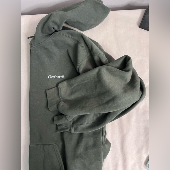 Carhartt Other - 🧥 Vintage Carhartt Full-Zip Hoodie Jacket Olive Green Sherpa Lined Size L
